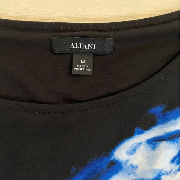 Alfani Black and Blue Artistic Tunic - Picture 3 of 8